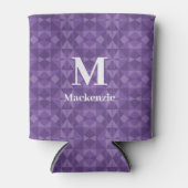 Abstract geometrisch driehoekspatroon monogram blikjeskoeler (Voorkant)