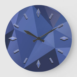 Abstract, geometrisch, elegant, kleurrijk, polygon grote klok