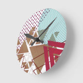 Abstract geometrisch figuurpatroon ronde klok (Hoek)