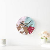 Abstract geometrisch figuurpatroon ronde klok (Huis)