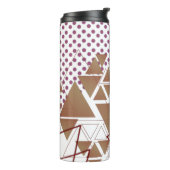 Abstract geometrisch figuurpatroon thermosbeker (Gedraaid links)