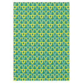 Abstract geometrisch geel groen patroon tafelkleed