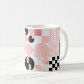 Abstract geometrisch: heldere  vormen koffiemok (Voorkant rechts)