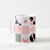 Abstract geometrisch: heldere  vormen koffiemok (Voorkant links)