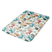 Abstract geometrisch kattenpatroon badmat (Gekanteld)