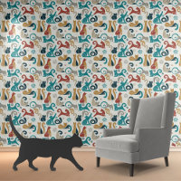 Abstract geometrisch kattenpatroon