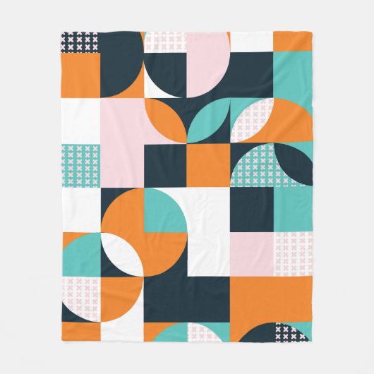 Abstract geometrisch: kleurrijk 3D-effect. Fleece Deken (Voorkant)