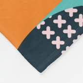 Abstract geometrisch: kleurrijk 3D-effect. Fleece Deken (Hoek)
