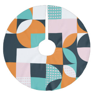 Abstract geometrisch: kleurrijk 3D-effect. Kerstboom Rok