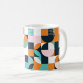 Abstract geometrisch: kleurrijk 3D-effect. Koffiemok (Voorkant rechts)