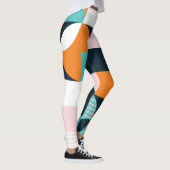 Abstract geometrisch: kleurrijk 3D-effect. Leggings (Rechts)