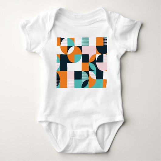 Abstract geometrisch: kleurrijk 3D-effect. Romper (Voorkant)