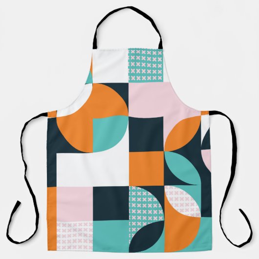 Abstract geometrisch: kleurrijk 3D-effect. Schort (Voorkant)