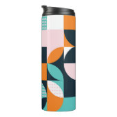 Abstract geometrisch: kleurrijk 3D-effect. Thermosbeker (Geroteerd rechts)