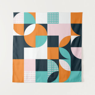 Abstract geometrisch: kleurrijk 3D-effect. Wandkleed