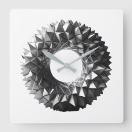abstract geometrisch krans vierkante klok