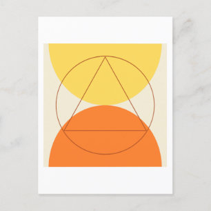 Abstract geometrisch kunstpatroon briefkaart
