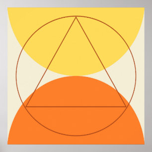 Abstract geometrisch kunstpatroon poster