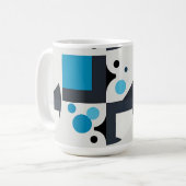 Abstract geometrisch kunstwerk koffiemok (Voorkant links)