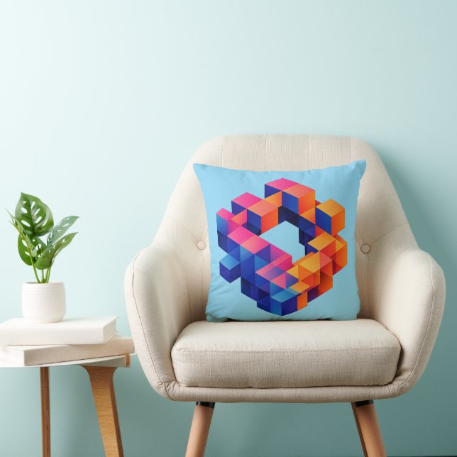 Abstract geometrisch kussen (Stoel)
