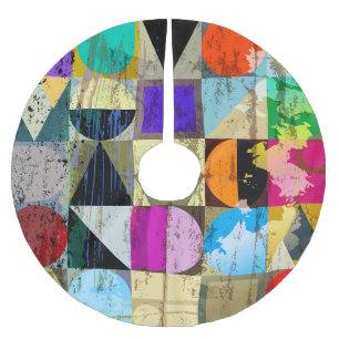 Abstract geometrisch: lijnen en spatten kerstboom rok