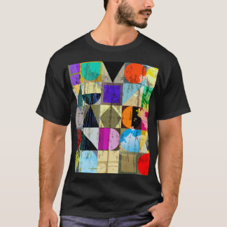 Abstract geometrisch: lijnen en spatten t-shirt