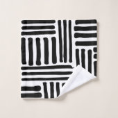 Abstract geometrisch lijnpatroon bad handdoek (Wasdoekje)