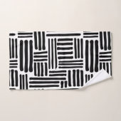Abstract geometrisch lijnpatroon bad handdoek (Handdoek)