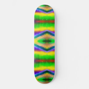 Abstract Geometrisch Lime Groen Driehoekig Oog Skateboard