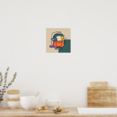 Abstract geometrisch Man Poster (Keuken)