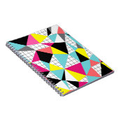 Abstract, geometrisch, meerkleurig, veelhoekig notitieboek (Rechterzijde)