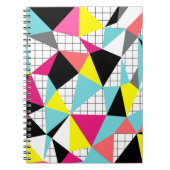 Abstract, geometrisch, meerkleurig, veelhoekig notitieboek (Voorkant)
