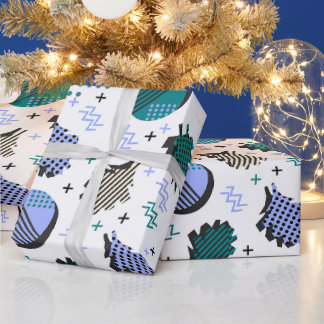 Abstract Geometrisch Memphis Stijl Cadeaupapier