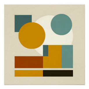 Abstract Geometrisch Mid Century Modern Perfect Poster