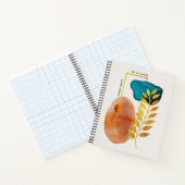 Abstract geometrisch midden-eeuws modern minimalis notitieboek (Binnen)