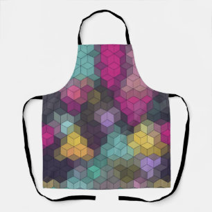 Abstract geometrisch modern hexagon vormt mozaïek schort