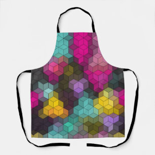 Abstract geometrisch modern hexagon vormt mozaïek schort