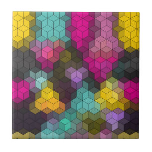 Abstract geometrisch modern hexagon vormt mozaïek tegeltje
