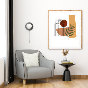 Abstract geometrisch modern pastel poster
