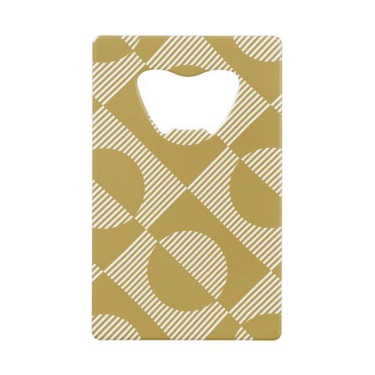 Abstract geometrisch naadloos kredietkaart flessenopener (Voorkant)