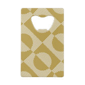 Abstract geometrisch naadloos kredietkaart flessenopener (Achterkant)