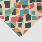 Abstract geometrisch onderbroken patroon tissuepapier (Detail)