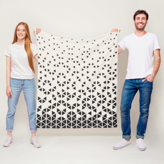 Abstract geometrisch ontwerp fleece deken (In situ)