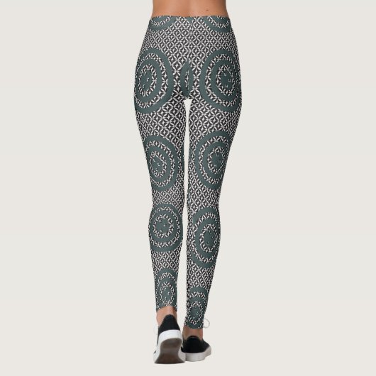 Abstract geometrisch ontwerp leggings (Achterkant)