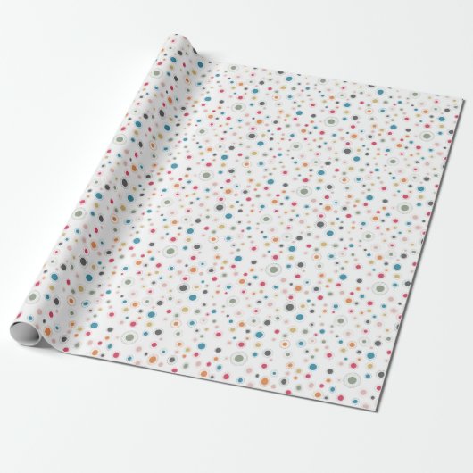 Abstract geometrisch ontwerp met lijnen en stippen cadeaupapier (Uitgerold)