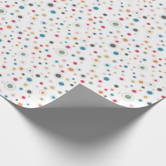 Abstract geometrisch ontwerp met lijnen en stippen cadeaupapier (Hoek)