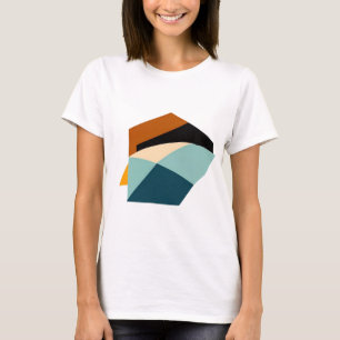 Abstract geometrisch ontwerp - vetgedrukte vormpat t-shirt