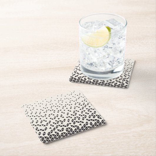 Abstract geometrisch ontwerp vierkante kartonnen onderzetter (Insitu)