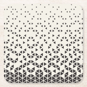 Abstract geometrisch ontwerp vierkante kartonnen onderzetter