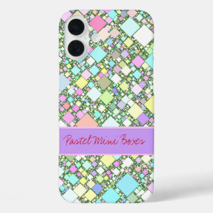 Abstract Geometrisch Pastel Achtergrond Persoonlij iPhone 16 Plus Hoesje